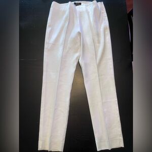 White Fully Lined Linen Pants - Size 12